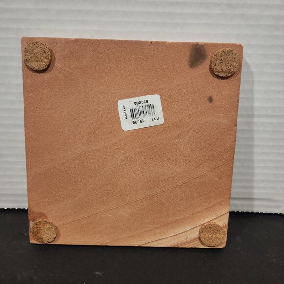 Vintage Decorative Sandstone Tile Native American Indian Warrior on Horseback - Picture 3 of 3